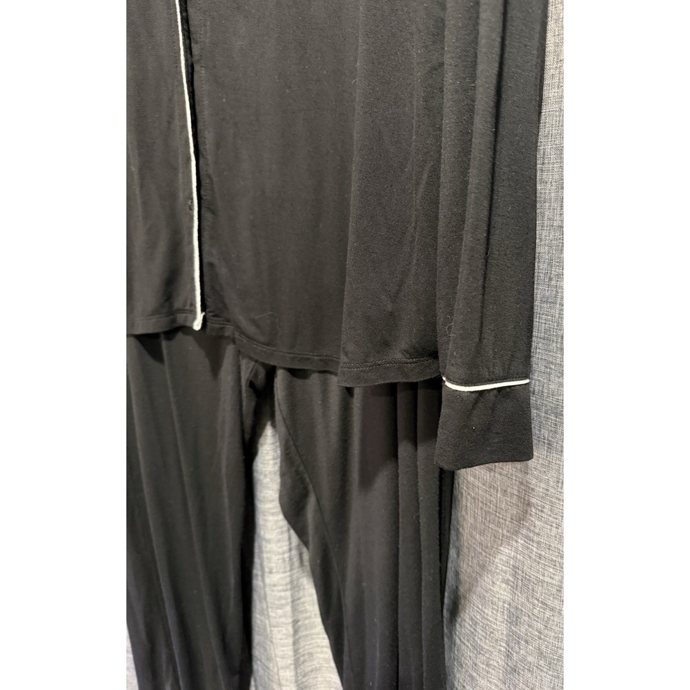 GapBody Model Womans Size XXL 2 Piece Pajama Set White Piping Button Front SOFT - Picture 4 of 14